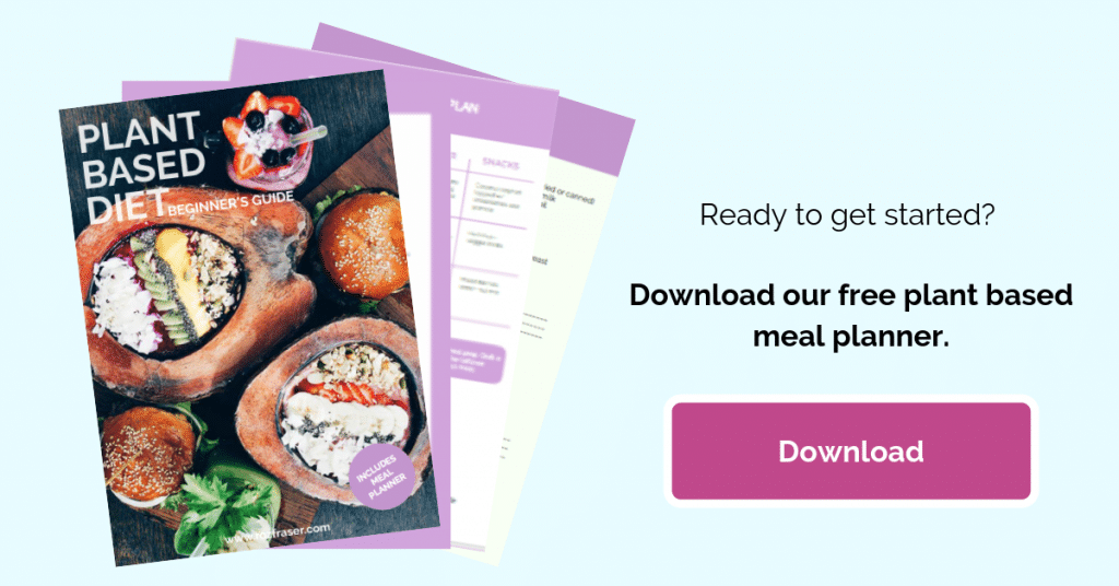 Download our free plant based meal planner. 