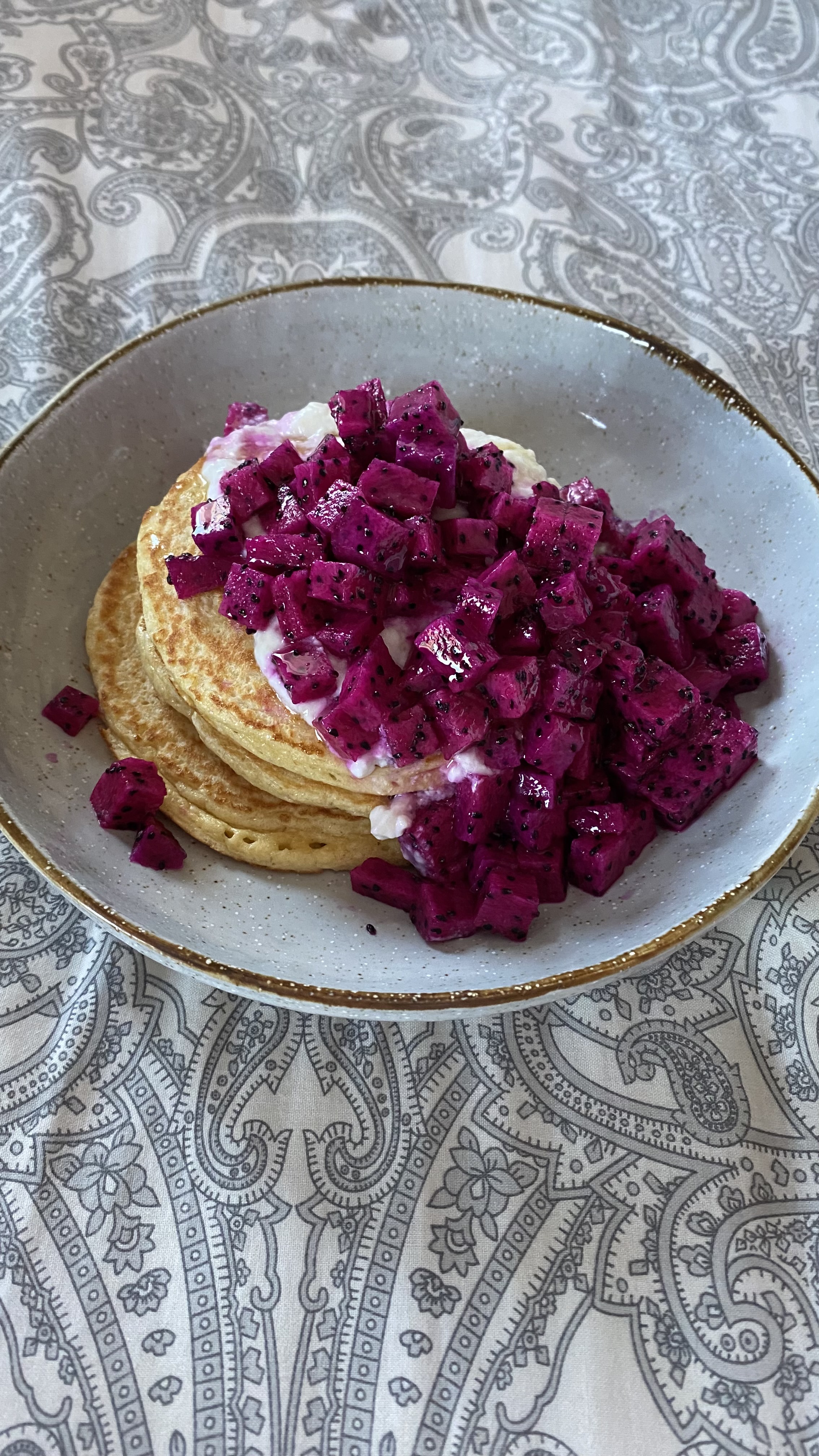 Protein Pancake Stack with Yoghurt and Fresh Fruit